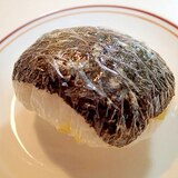 沢庵となめたけの海苔巻きおにぎり